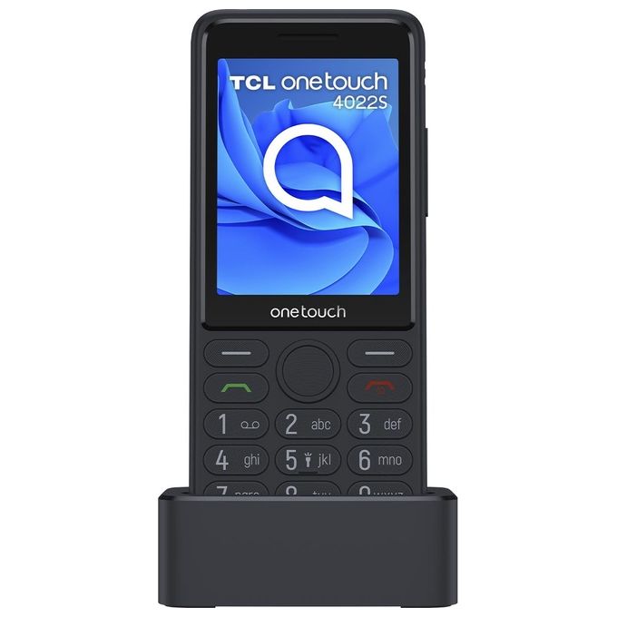 TCL T302D-3ALCA112 Onetouch 4022S Telefono per Anziani 2G Dual SIM 2.8'' Pulsante SOS Radio FM Bluetooth colore Grigio