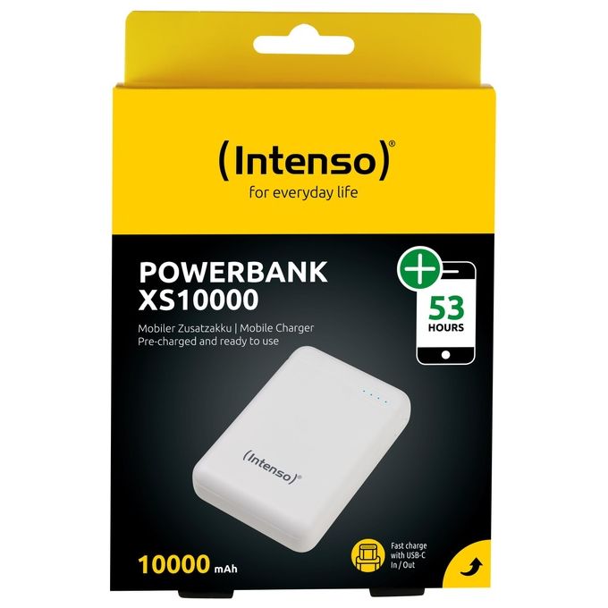 Intenso Powerbank XS 10000 Batteria Portatile Bianco Polimeri Di Litio 10000mAh
