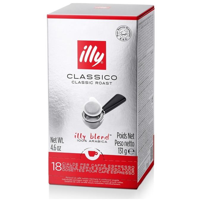 Illy Caffe' in Cialde ESE Mono Splitdose Tostato Classico 1 Confezione da 18 Cialde