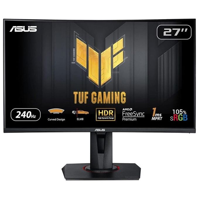 ASUS 90LM0510-B03E70 TUF Gaming Monitor Gaming Curvo 27'' Full HD 240Hz 1ms FreeSync Premium HDR10 colore Nero