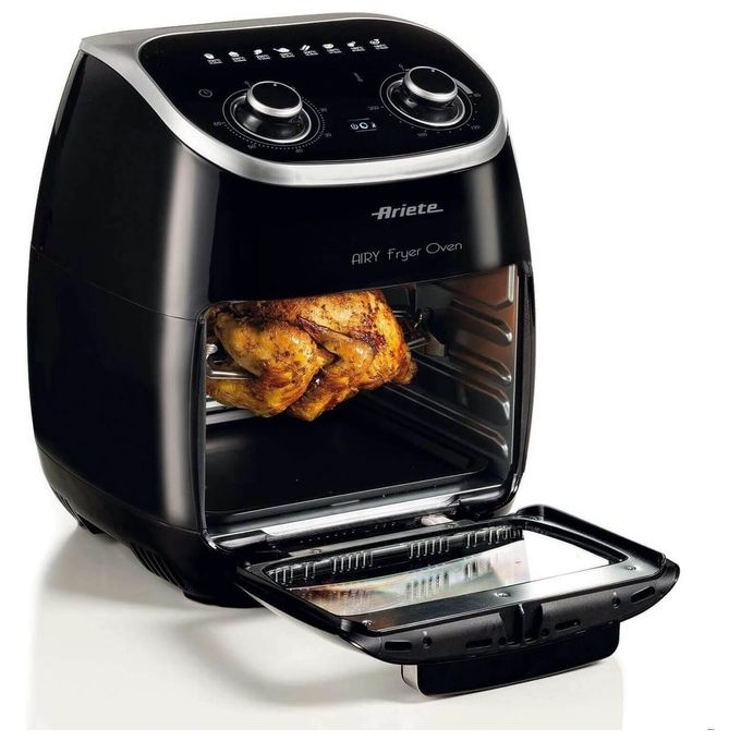 Ariete 4619 Friggitrice ad aria 11 L 2000 W Forno Elettrico Girarrosto Essiccatore 8 Programmi colore Nero