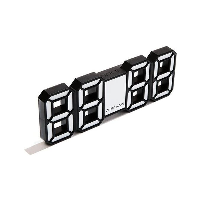 Muitomas NEONCLOCKWH Sveglia Digitale Neon LED con Snooze e Allarme Volume Progressivo Ingresso USB colore Bianco