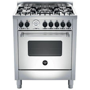 La Germania Americana AMN765EXT 70x60cm 5 Fuochi a Gas Forno Elettrico 56 Litri 9 Funzioni Classe Energetica A Inox