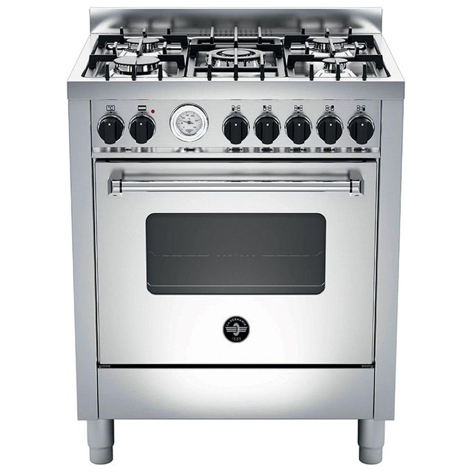La Germania Americana AMN765EXT 70x60cm 5 Fuochi a Gas Forno Elettrico 56 Litri 9 Funzioni Classe Energetica A Inox