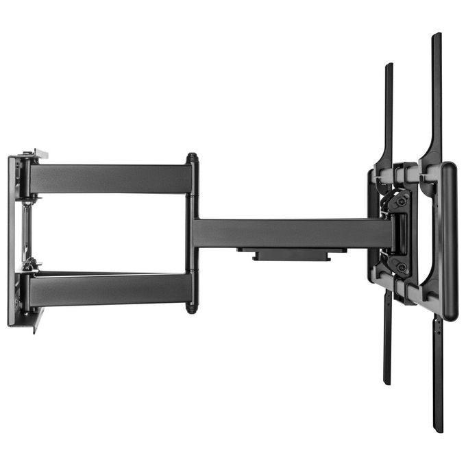 Equip 650343 Staffa per montaggio TV a movimento completo per impieghi gravosi da 60 a 120 pollici Capacita' massima 120 Kg Compatibilita' VESA fino a 900x600 mm Rotazione ±60° Inclinazione ±5° Estensione da 7,5 a 70,3 cm colore Nero