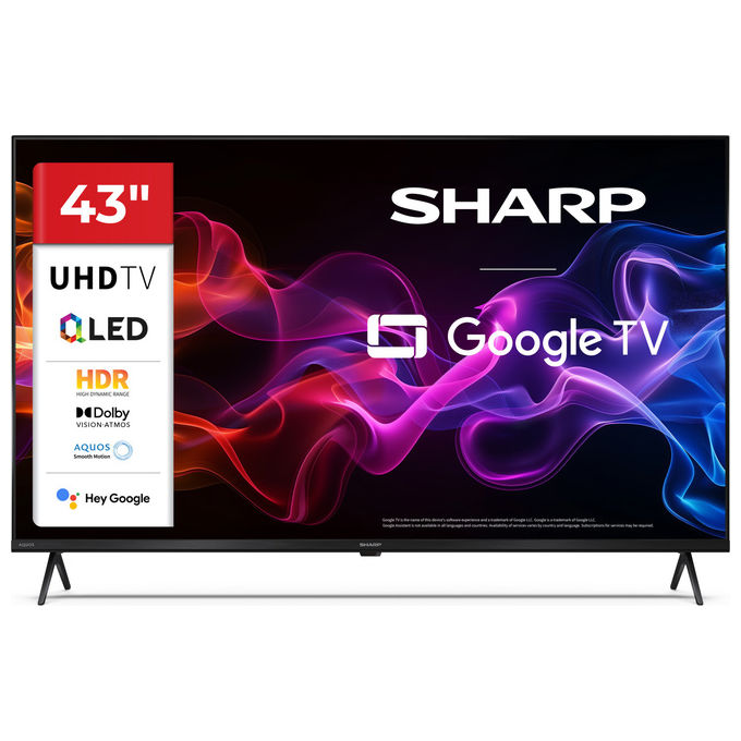 Sharp, TV QLED 4K Ultra HD, Smart TV Wi-Fi, 43HP5265E, Nero
