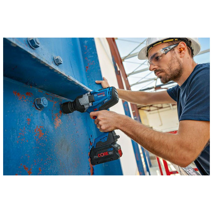 Bosch 0 601 9M1 001 GDS 18V-1600 HC Professional Avvitatore a impulsi a batteria 18 V 1600 Nm 3-4'' colore Blu