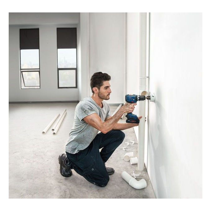 Bosch 0 601 9N3 301 GSB 18V-65 Trapano a Percussione 2 Velocita' 2100 giri-min 18 V Chiave 1,12 Kg colore Nero Blu