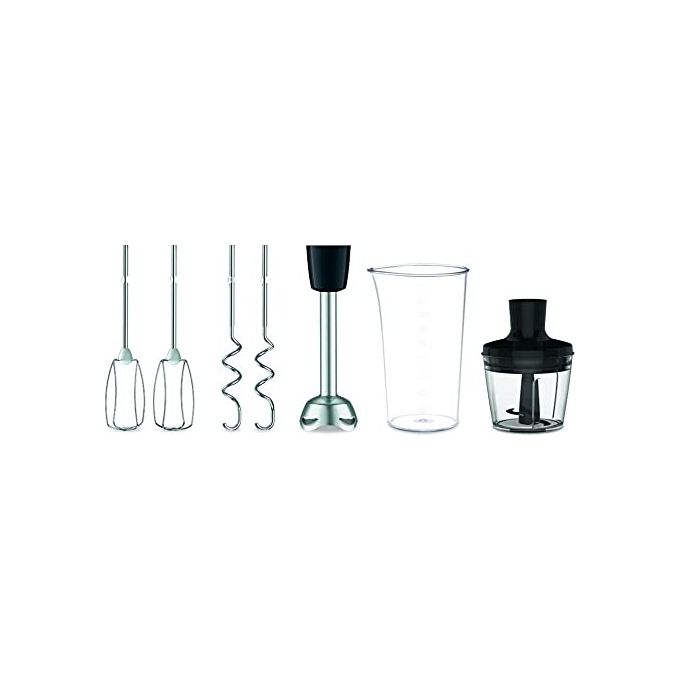 Moulinex HM653910 Powermix Silence Sbattitore Elettrico 3 in 1 600W 5 Velocita' Turbo Funzione colore Marrone