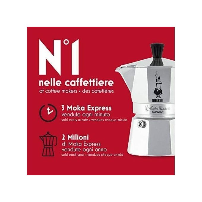 Bialetti Caffettiera Moka Express 18 tazze
