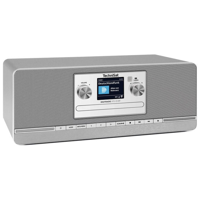 TechniSat DIGITRADIO 372 CD BT Radio da Cucina con DAB DAB+ FM Bluetooth 5.0 Lettore CD e Display TFT 6,1 cm colore Antracite Argento