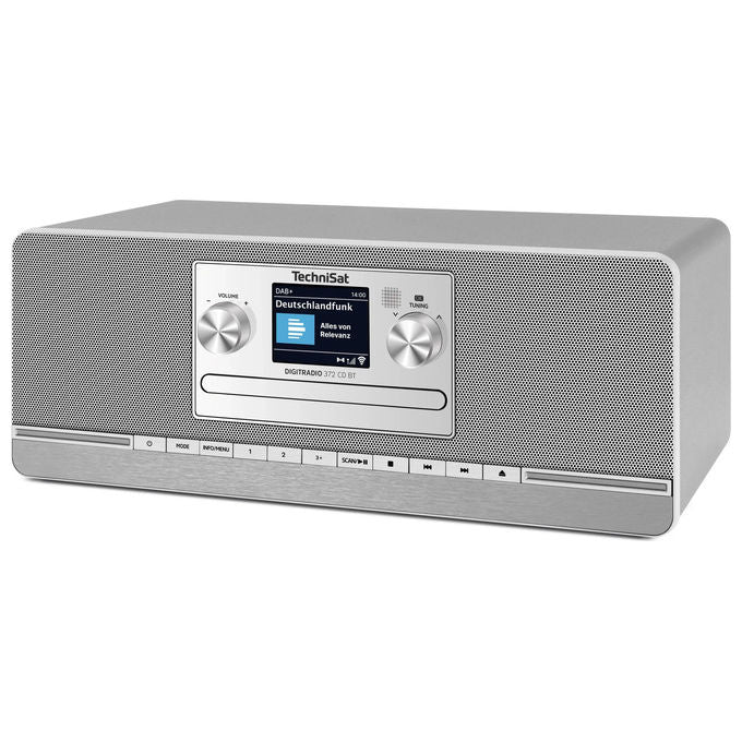 TechniSat DIGITRADIO 372 CD BT Radio da Cucina con DAB DAB+ FM Bluetooth 5.0 Lettore CD e Display TFT 6,1 cm colore Antracite Argento