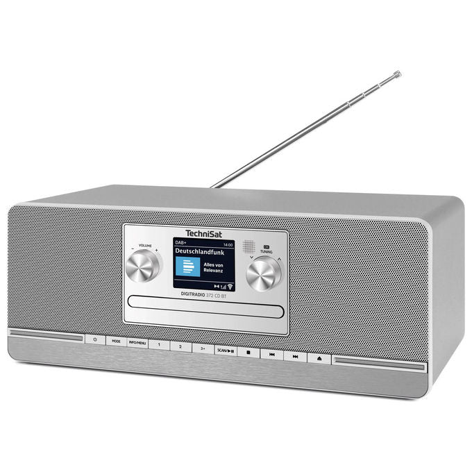 TechniSat DIGITRADIO 372 CD BT Radio da Cucina con DAB DAB+ FM Bluetooth 5.0 Lettore CD e Display TFT 6,1 cm colore Antracite Argento