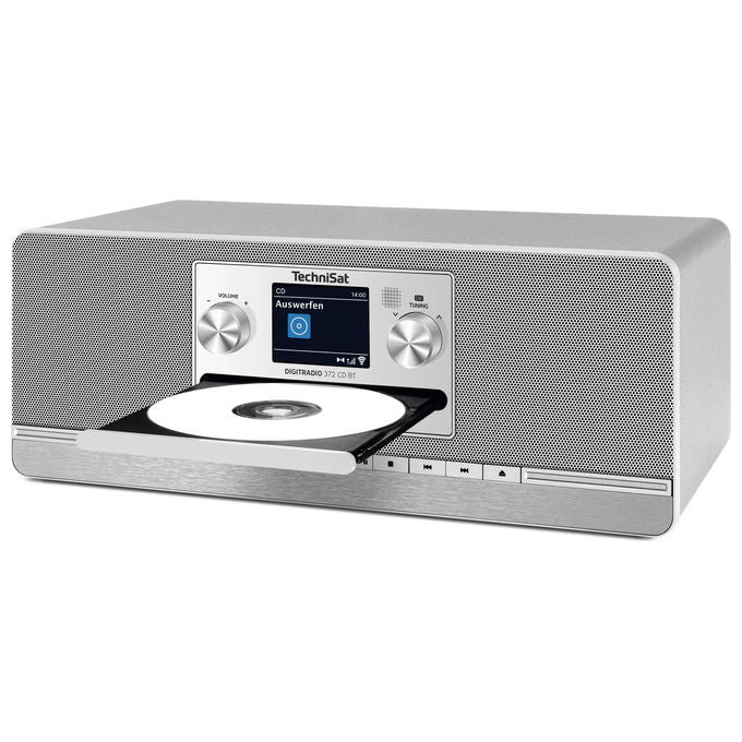 TechniSat DIGITRADIO 372 CD BT Radio da Cucina con DAB DAB+ FM Bluetooth 5.0 Lettore CD e Display TFT 6,1 cm colore Antracite Argento