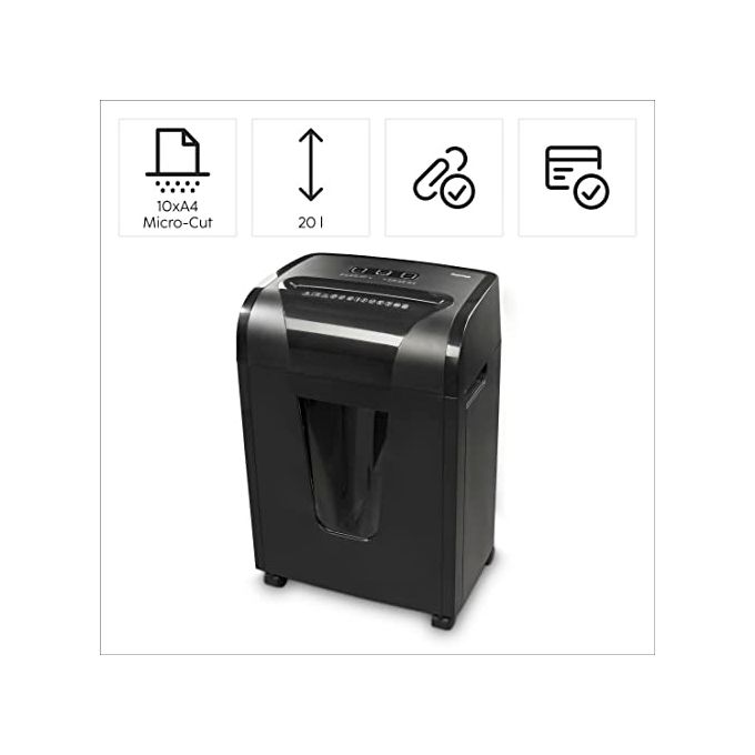 Hama 00050549 Premium M10 Distruggi Documenti Taglio a Frammenti 10 Fogli 20 L 62 dB colore Nero