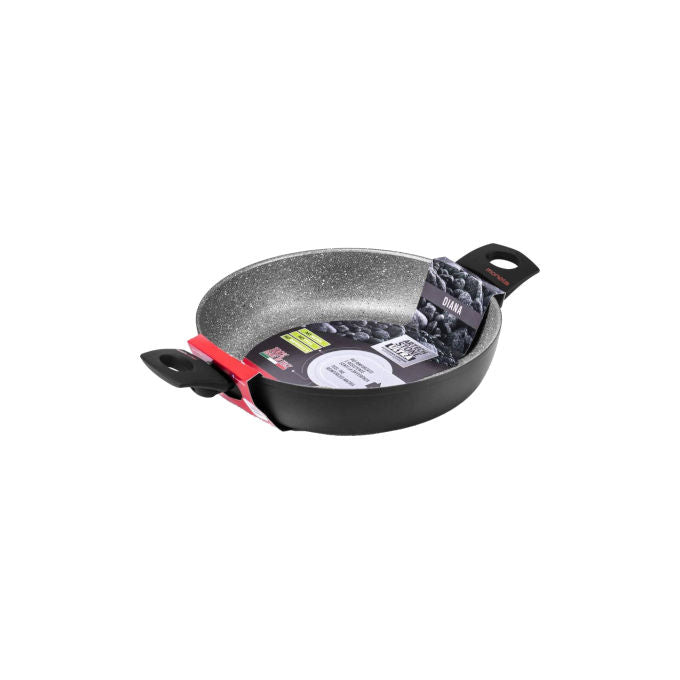 Moneta Diana Tegame Antiaderente in Alluminio Forgiato 28 cm per Induzione colore Nero