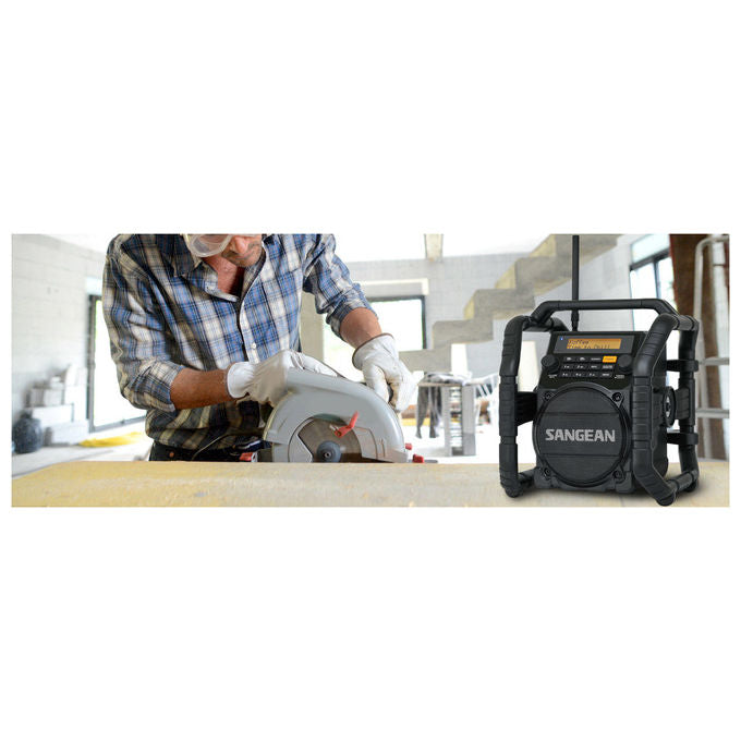 Sangean 001149 U-5 DBT Radio da cantiere DAB+ FM Bluetooth IP64 colore Nero