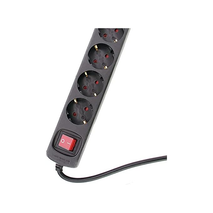REV Presa Multipla Smart 6-Fold 2mt Nero