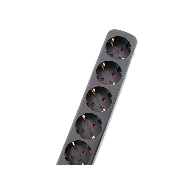 REV Presa Multipla Smart 6-Fold 2mt Nero