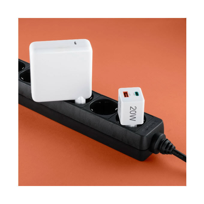Hama 00201991 Caricatore da Rete Fast Charge USB-C USB-A 20 W Power Delivery Quick Charge colore Bianco