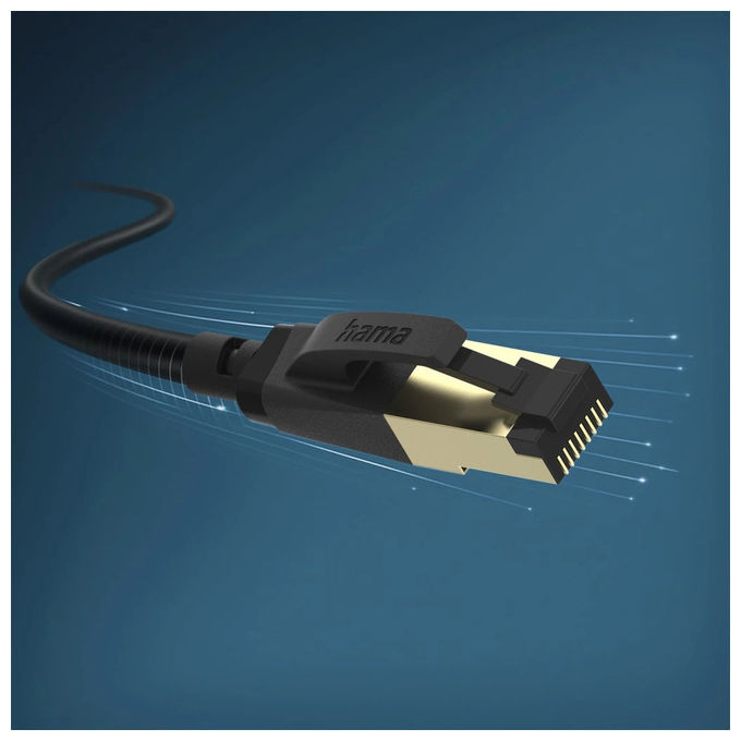 Hama 00202002 Cavo di rete CAT-8 40 Gbps S-FTP schermato 3 m colore Nero