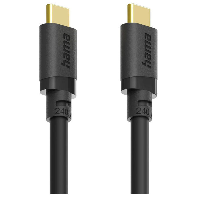 Hama 00202008 Cavo USB-C USB 3.2 Gen1 5 Gbps 240 W 0,75 m colore Nero