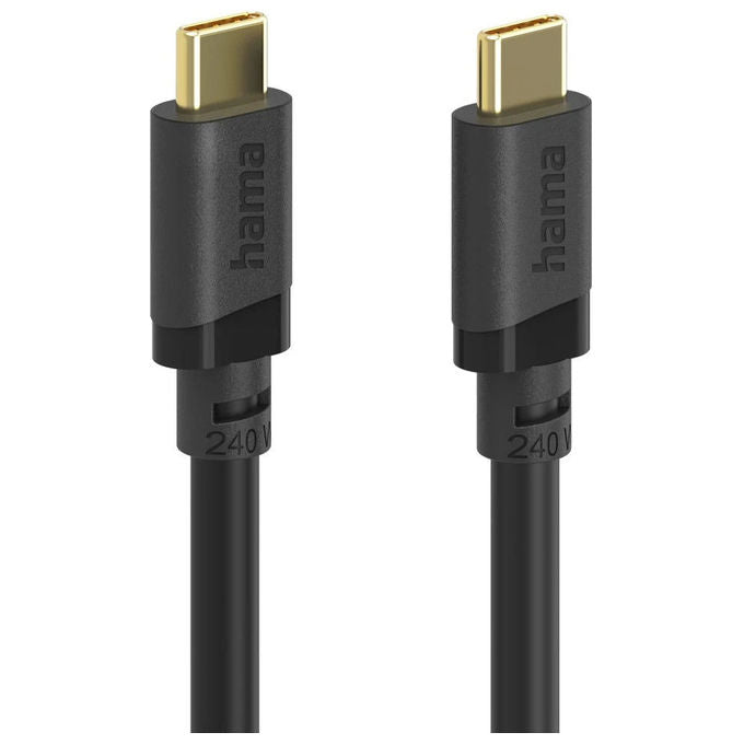 Hama 00202008 Cavo USB-C USB 3.2 Gen1 5 Gbps 240 W 0,75 m colore Nero