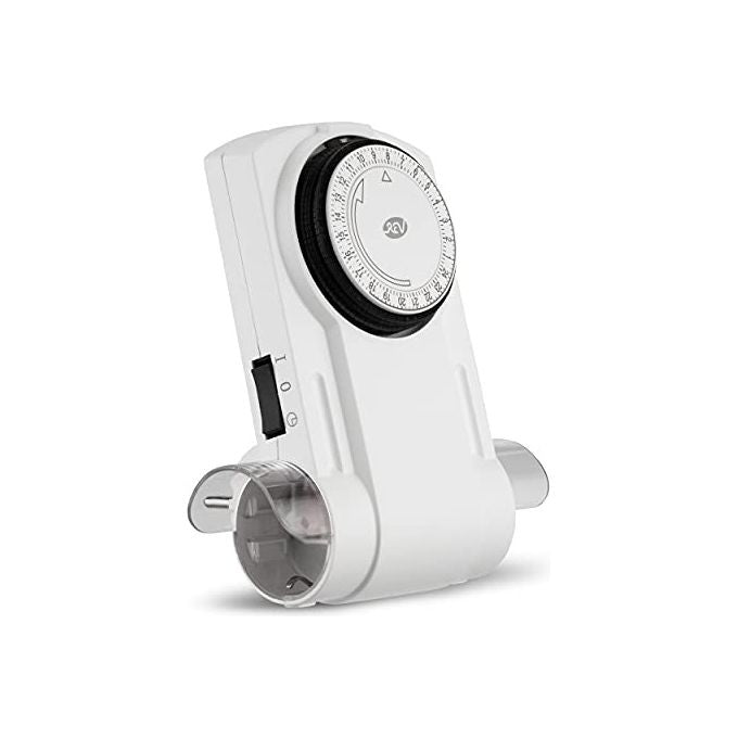 REV 0025600103 Timer Meccanico Doppia Presa Giornaliero 96 Cicli 1800 W colore Bianco