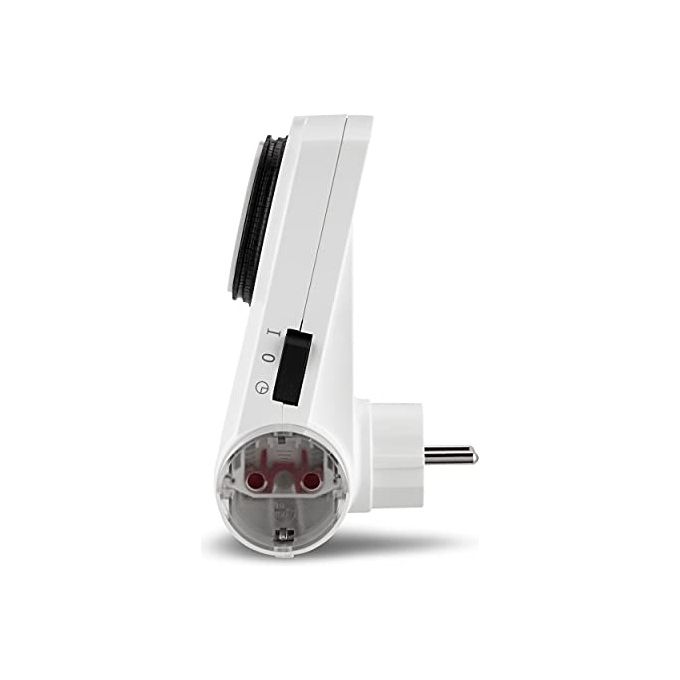 REV 0025600103 Timer Meccanico Doppia Presa Giornaliero 96 Cicli 1800 W colore Bianco