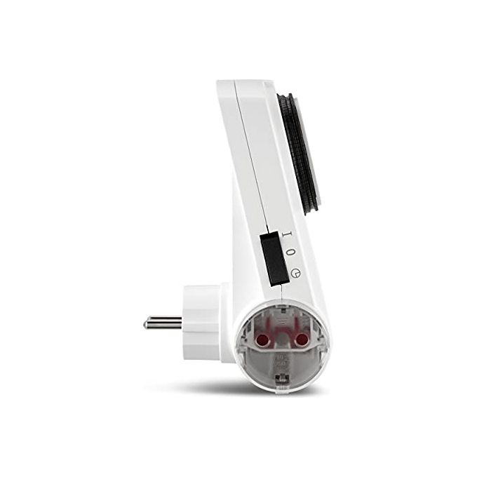 REV 0025600103 Timer Meccanico Doppia Presa Giornaliero 96 Cicli 1800 W colore Bianco