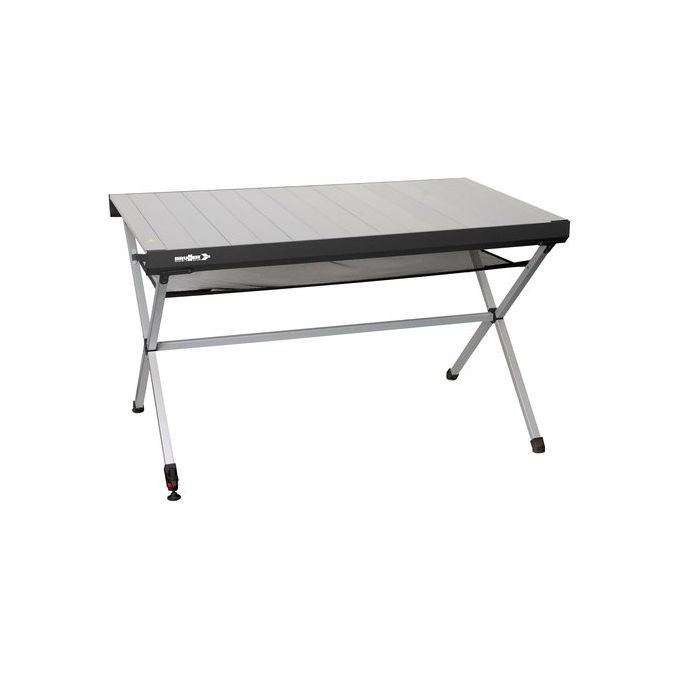 Brunner 0406098N Titanium Axia 4 Tavolo da Campeggio Alluminio Pieghevole Piano Gapless Portata 30 Kg colore Grigio
