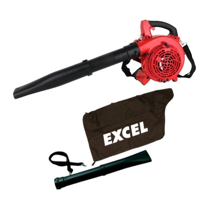 Excel Aspiratore Soffiatore As26 0 70 kW 25 4 cc 8 kg Peso Capacita' serbatoio 0 50 l Velocita' aria 250 km h Volume aria 10 mc min Dispositivo triturazione interna