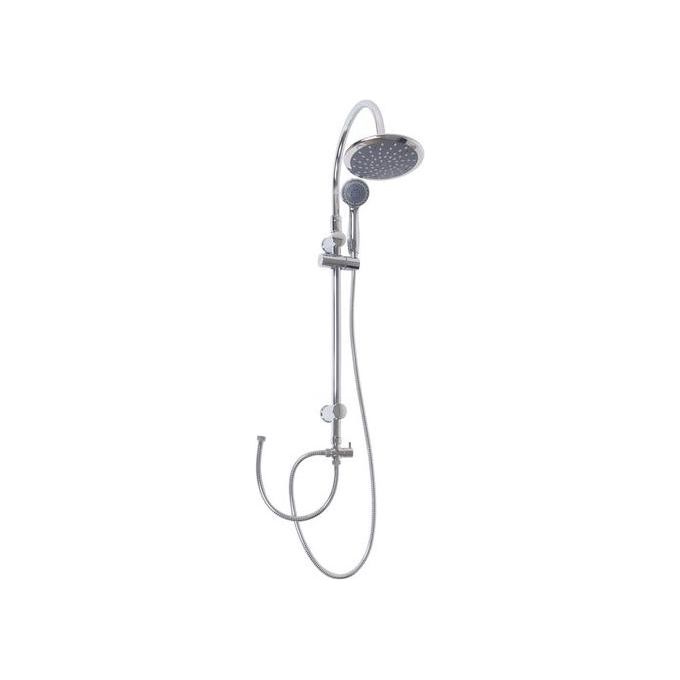 Idro Bric SCACOL0083CR Gru Colonna Doccia 5 Getti Anticalcare con Soffione 20 cm e Doccetta Regolabile da 90 a 130 cm colore Cromo