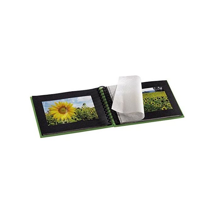 Hama Fine Art Album Fotografico e Portalistino a Spirale Verde 24x17cm 50 Pagine Nere
