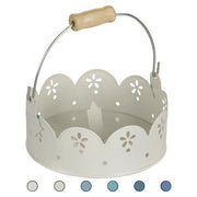 Shop Villa d'Este Home Tivoli 5909113 Mosquito coil con manico in legno e gancio bordo floreale forato e decorazione dentellata colore Blu