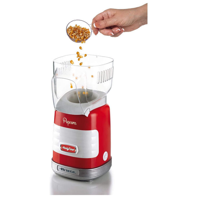 Ariete 00C295600AR0 Pop Corn Party Time Macchina per Pop Corn 60 g in 2 min senza grassi 1100 W colore Rosso