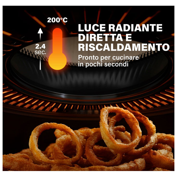 Princess 01.182270.01.001 Friggitrice ad aria 5 L 1500 W 8 Programmi Display LCD Tecnologia Ciclonica colore Nero