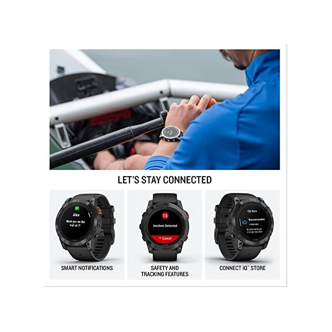 Garmin 010-02778-01 fēnix 7X Pro Solar Smartwatch 51mm 1.4'' GPS GNSS Multi-Band 32GB Autonomia 37 giorni colore Grigio Ardesia