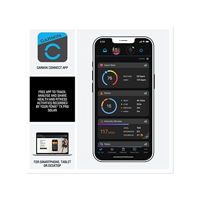 Garmin 010-02778-01 fēnix 7X Pro Solar Smartwatch 51mm 1.4'' GPS GNSS Multi-Band 32GB Autonomia 37 giorni colore Grigio Ardesia