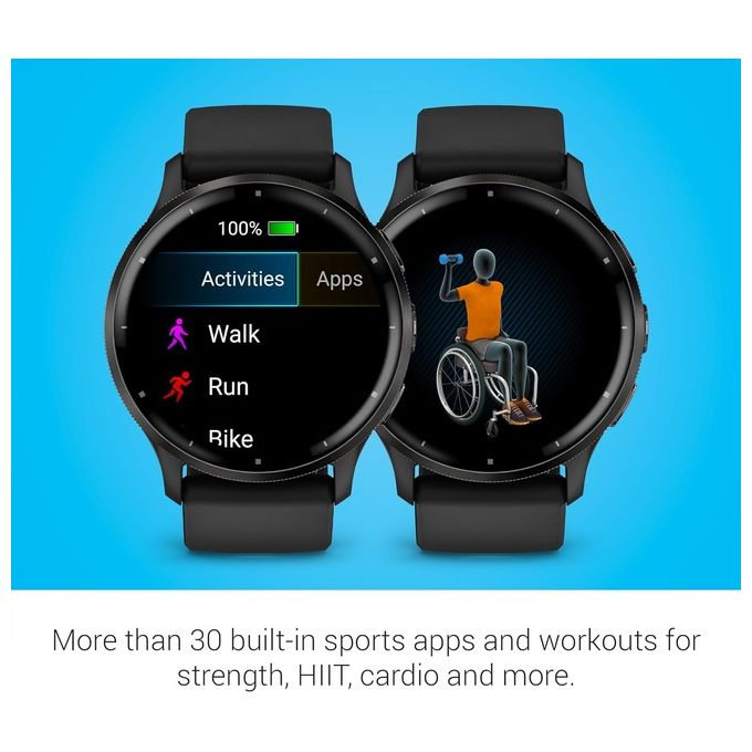 Garmin 010-02784-01 Venu 3 Smartwatch AMOLED 1.4'' 45mm GPS Cardio SpO2 Autonomia 14 giorni colore Nero