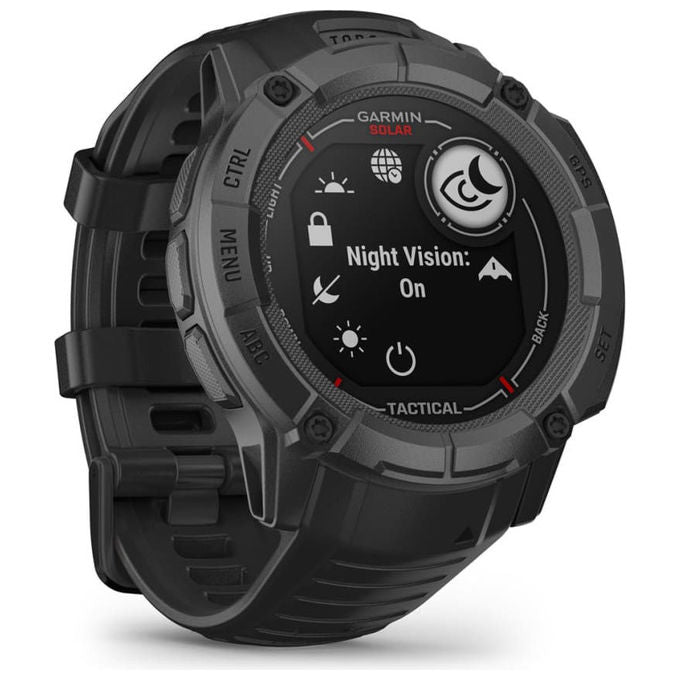 Garmin 010-02805-03 Instinct 2X Solar Tactical Edition Smartwatch GPS 150 h batteria 10 ATM resistente all'acqua colore Nero