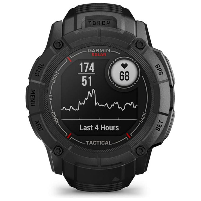 Garmin 010-02805-03 Instinct 2X Solar Tactical Edition Smartwatch GPS 150 h batteria 10 ATM resistente all'acqua colore Nero