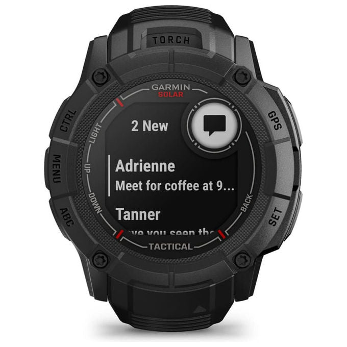 Garmin 010-02805-03 Instinct 2X Solar Tactical Edition Smartwatch GPS 150 h batteria 10 ATM resistente all'acqua colore Nero