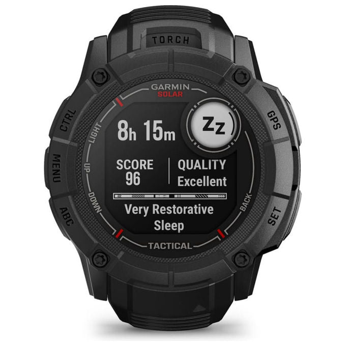 Garmin 010-02805-03 Instinct 2X Solar Tactical Edition Smartwatch GPS 150 h batteria 10 ATM resistente all'acqua colore Nero