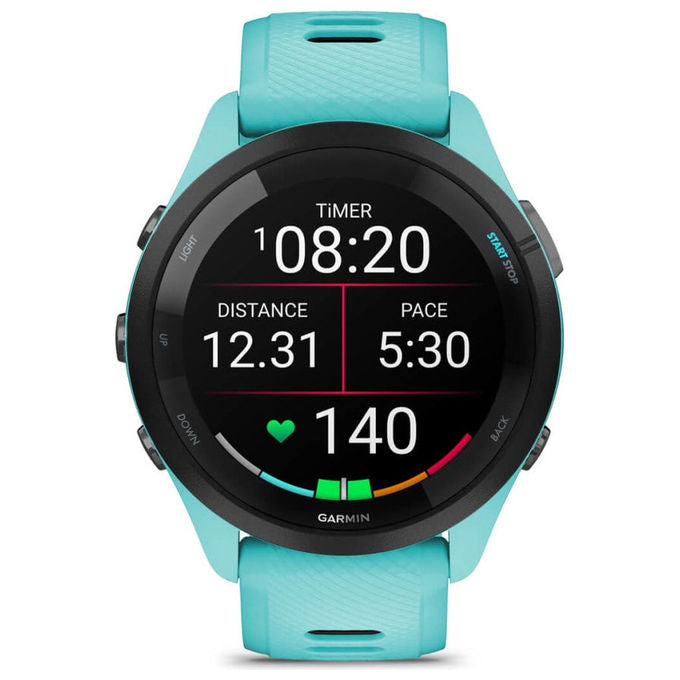 Garmin 010-02810-12 Forerunner 265 Smartwatch 3,3 cm (1.3'') AMOLED 416 x 416 Pixel Touch screen GPS Wi-Fi 8 GB colore Nero Blu