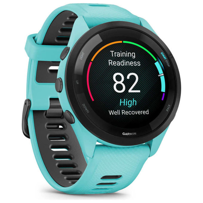 Garmin 010-02810-12 Forerunner 265 Smartwatch 3,3 cm (1.3'') AMOLED 416 x 416 Pixel Touch screen GPS Wi-Fi 8 GB colore Nero Blu