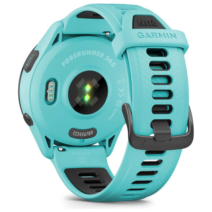 Garmin 010-02810-12 Forerunner 265 Smartwatch 3,3 cm (1.3'') AMOLED 416 x 416 Pixel Touch screen GPS Wi-Fi 8 GB colore Nero Blu