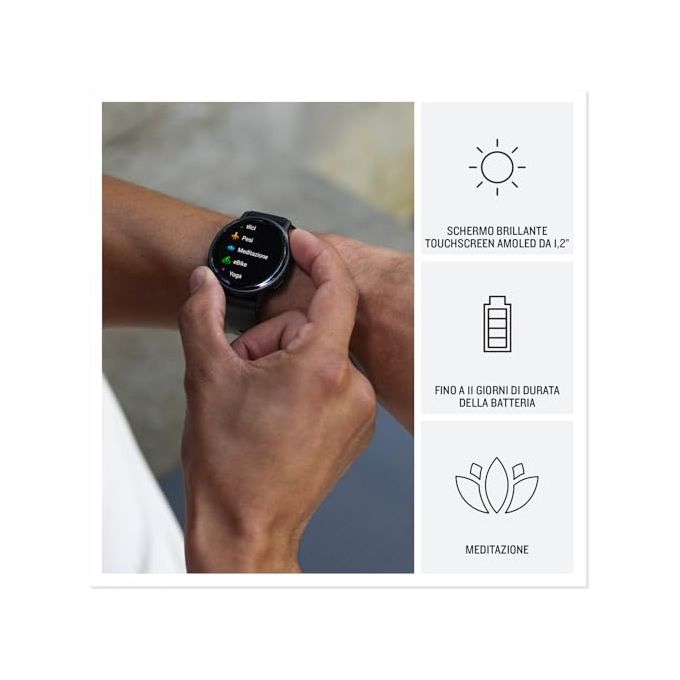 Garmin 010-02862-11 Vivoactive 5 Smartwatch GPS AMOLED 1.2'' 4 GB Wi-Fi NFC Body Battery 11 giorni colore Bianco