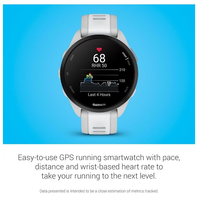 Garmin 010-02863-21 Forerunner 165 Smartwatch GPS AMOLED 1.2'' 43mm Cardiofrequenzimetro Multisport 4 GB colore Grigio