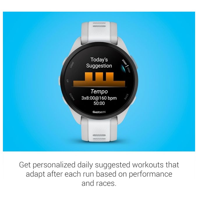 Garmin 010-02863-21 Forerunner 165 Smartwatch GPS AMOLED 1.2'' 43mm Cardiofrequenzimetro Multisport 4 GB colore Grigio